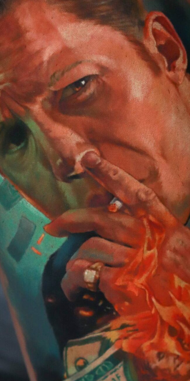 Man Dollar Tattoo by Realism Tattoo Studio