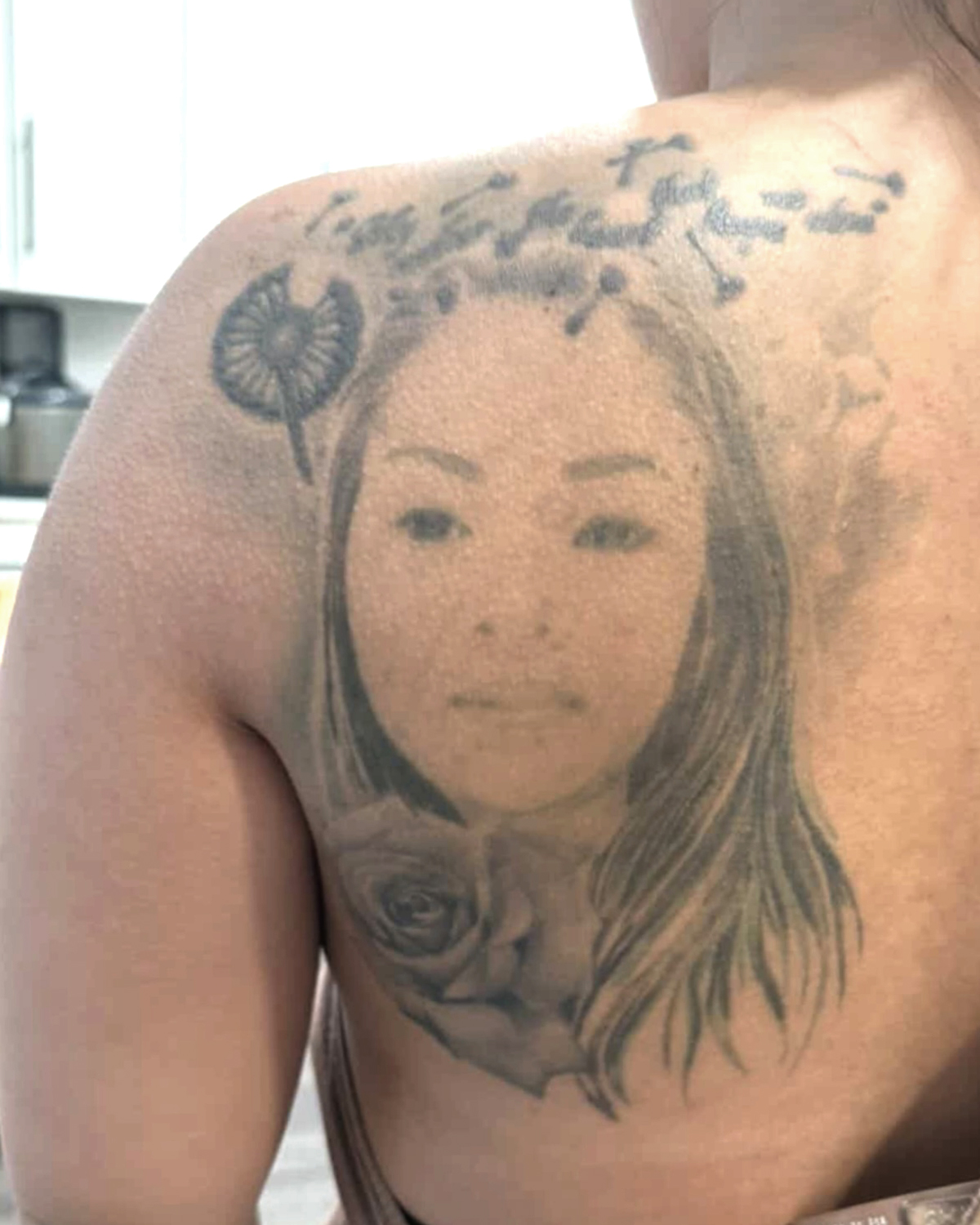 Old tattoo before cover-up