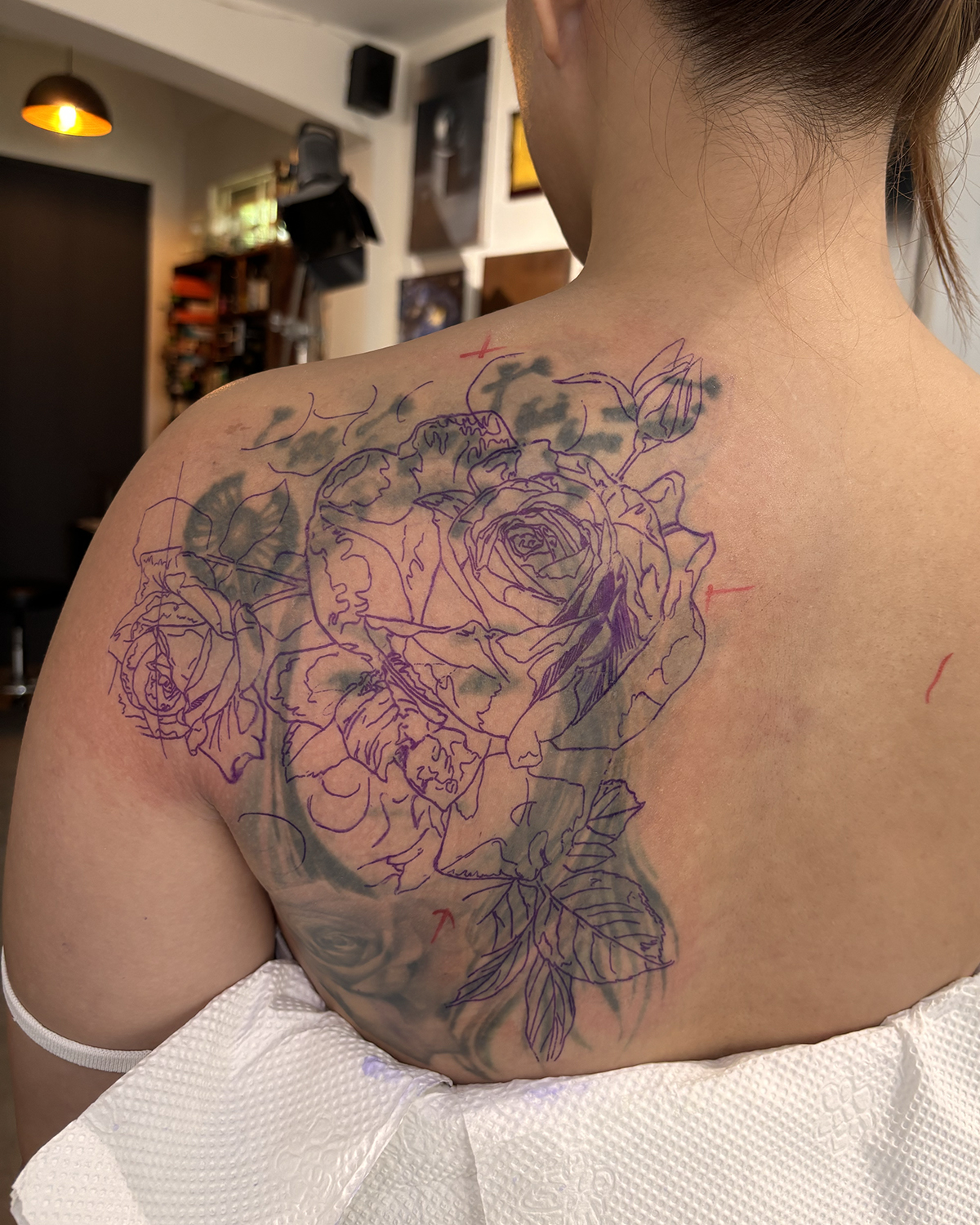 Tattoo cover-up body mapping