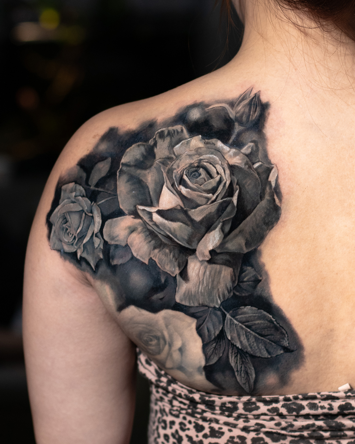 Completed tattoo cover-up